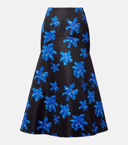 Jupe midi Tamilla à fleurs - Emilia Wickstead - Modalova