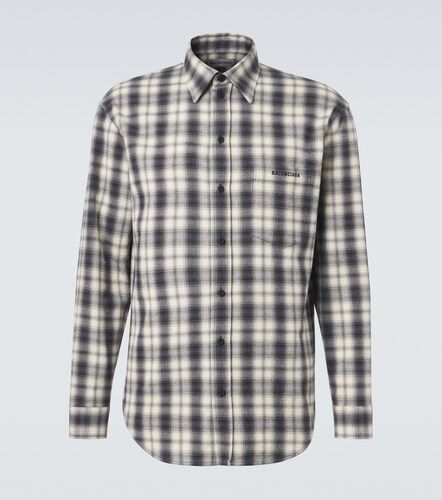 Chemise en coton à carreaux - Balenciaga - Modalova