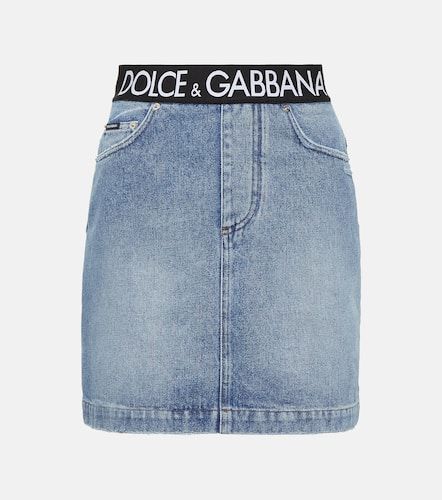 Mini-jupe en jean à logo - Dolce&Gabbana - Modalova