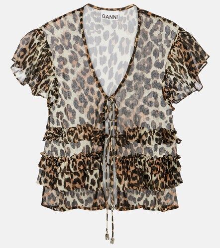 Ganni Blouse à motif léopard - Ganni - Modalova