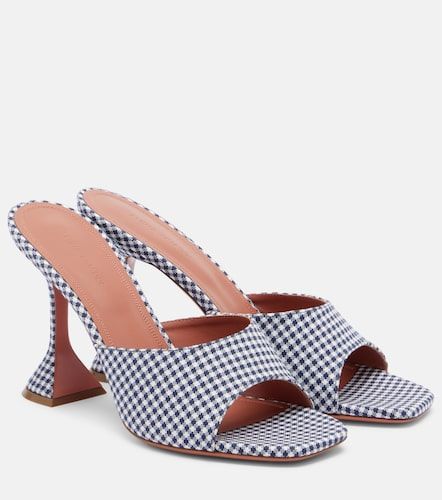 Mules Lupita à motif vichy - Amina Muaddi - Modalova