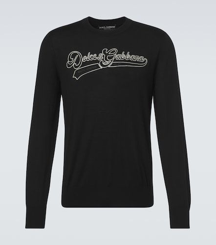 Pull en laine vierge à logo - Dolce&Gabbana - Modalova