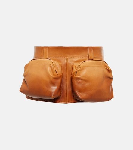 Miu Miu Mini-jupe cargo en cuir - Miu Miu - Modalova
