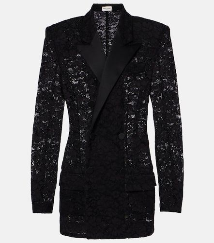 Veste de smoking en guipure - Saint Laurent - Modalova