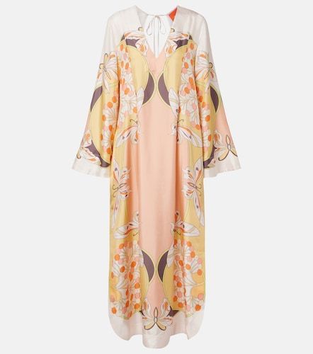 Robe longue Twin Flame imprimée en soie - La DoubleJ - Modalova
