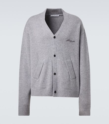 Cardigan en laine et yak à logo - Acne Studios - Modalova