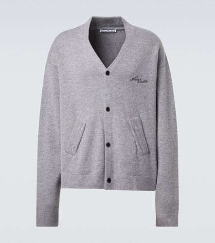 Cardigan en laine et yak à logo - Acne Studios - Modalova