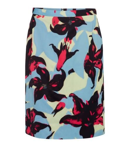 Jupe midi en satin à fleurs - Dries Van Noten - Modalova