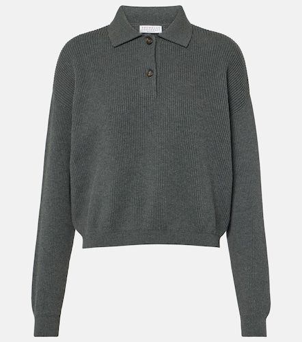 Pull polo en coton - Brunello Cucinelli - Modalova