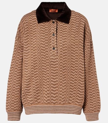 Polo Zigzag en laine et coton - Missoni - Modalova