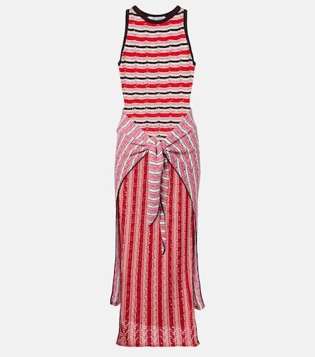 Robe midi rayée en crochet de coton - The Attico - Modalova