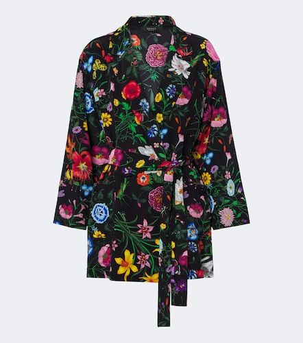 Chemise Flora en soie à fleurs - Gucci - Modalova