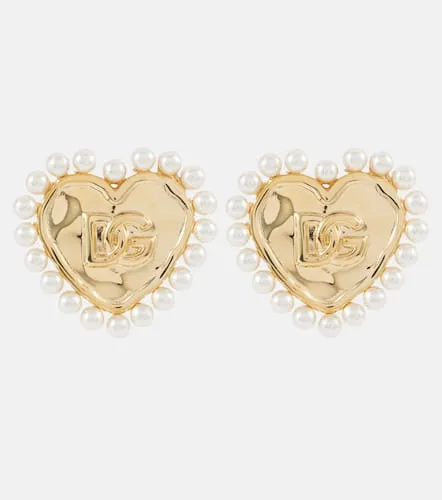 Boucles d’oreilles clip DG plaquées or - Dolce&Gabbana - Modalova