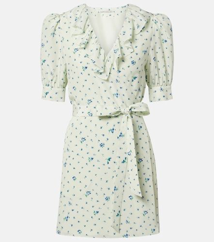 Robe en soie à fleurs - Alessandra Rich - Modalova