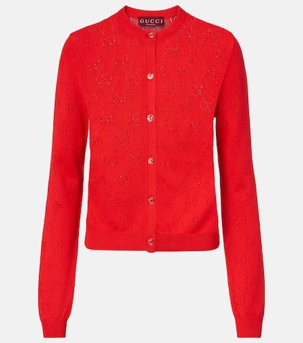 Gucci Cardigan GG en soie et coton - Gucci - Modalova