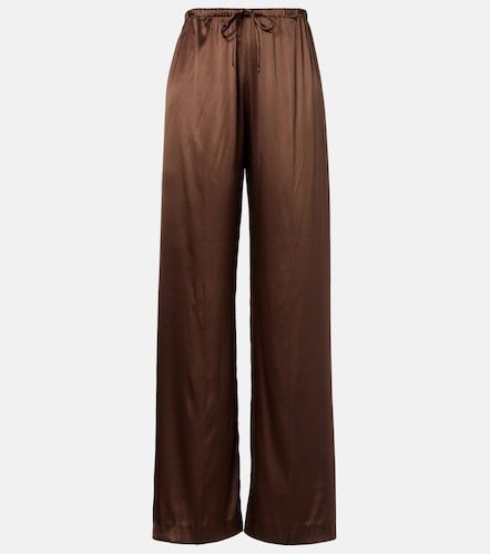 Pantalon droit à taille mi-haute en soie mélangée - Dries Van Noten - Modalova