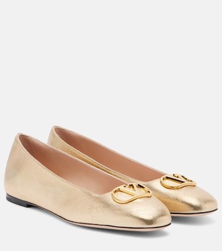 Ballerines VLogo en cuir métallisé - Valentino Garavani - Modalova