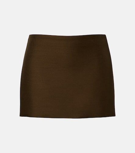 Mini-jupe Jett en laine et soie - Khaite - Modalova