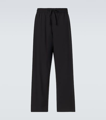 Pantalon droit en gabardine de laine vierge - Ami Paris - Modalova