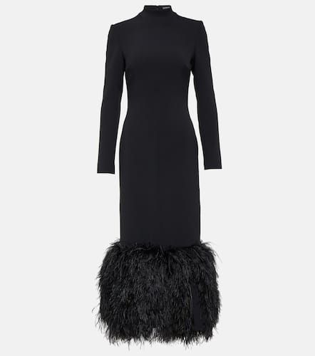 David Koma Robe midi à plumes - David Koma - Modalova