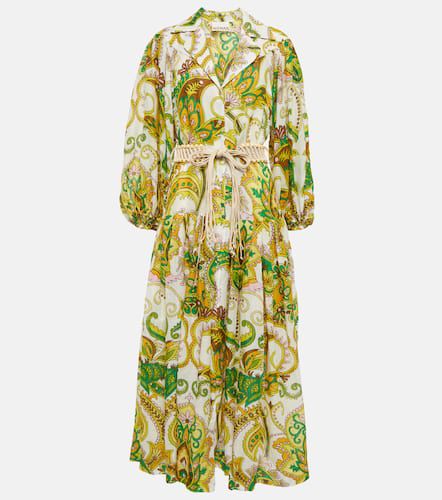 Robe chemise Octavia imprimée en ramie - Alémais - Modalova