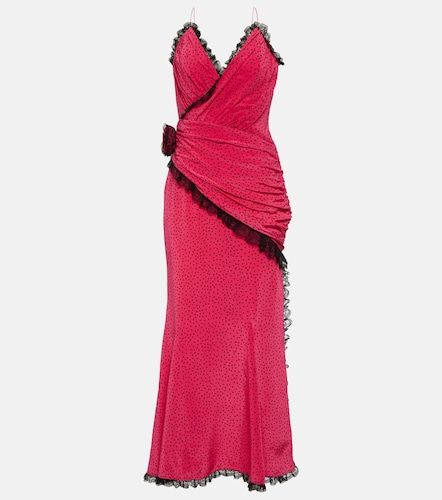 Alessandra Rich Robe longue en soie - Alessandra Rich - Modalova