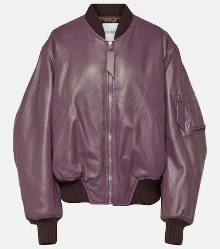 Veste bomber Anja en cuir - The Attico - Modalova