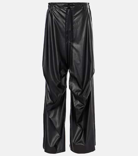 Pantalon ample en cuir synthétique - MM6 Maison Margiela - Modalova