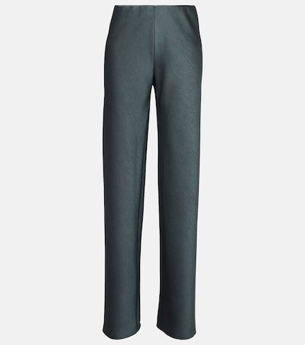 Pantalon droit à taille haute en satin - Vince - Modalova