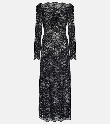 Robe longue en dentelle florale - Rabanne - Modalova
