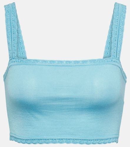 Top court en soie et dentelle - Dolce&Gabbana - Modalova