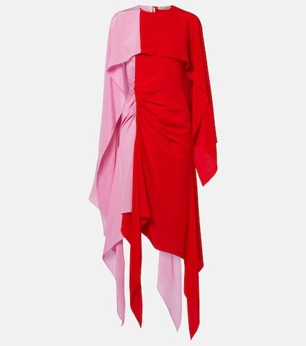 Robe midi en soie à cape - JW Anderson - Modalova