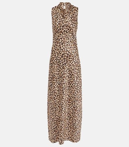 Robe longue Kura en soie mélangée à imprimé léopard - Veronica Beard - Modalova