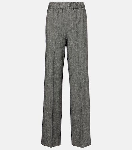 Pantalon ample en laine, soie et lin - Dolce&Gabbana - Modalova