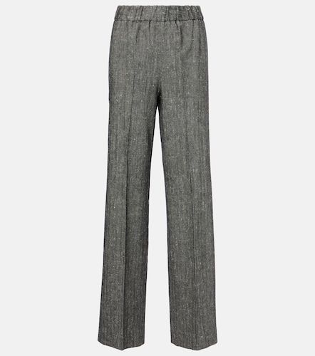 Pantalon ample taille haute en laine mélangée - Dolce&Gabbana - Modalova