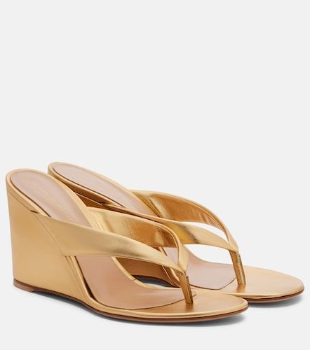 Mules compensées en cuir - Gianvito Rossi - Modalova