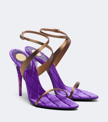 Sandales Ivresse en satin à ornements - Saint Laurent - Modalova