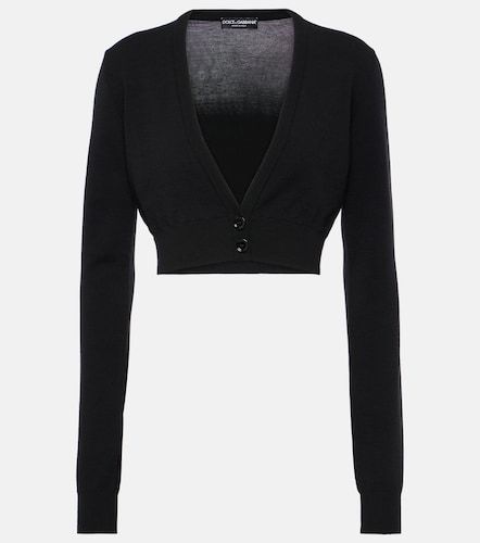 Cardigan court en laine vierge - Dolce&Gabbana - Modalova