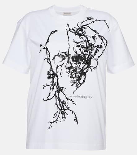 T-shirt en coton à fleurs - Alexander McQueen - Modalova