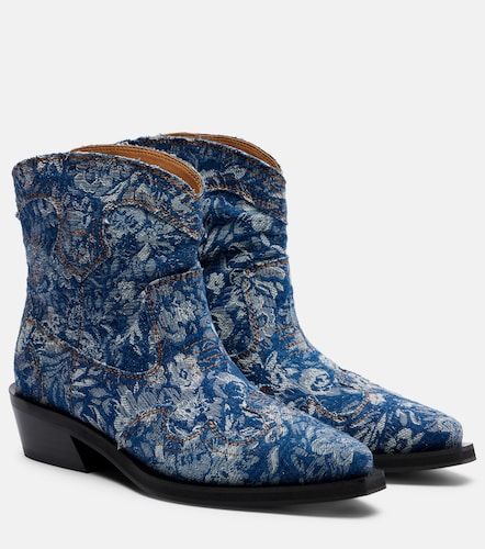 Bottes santiags Low Shaft brodées - Ganni - Modalova