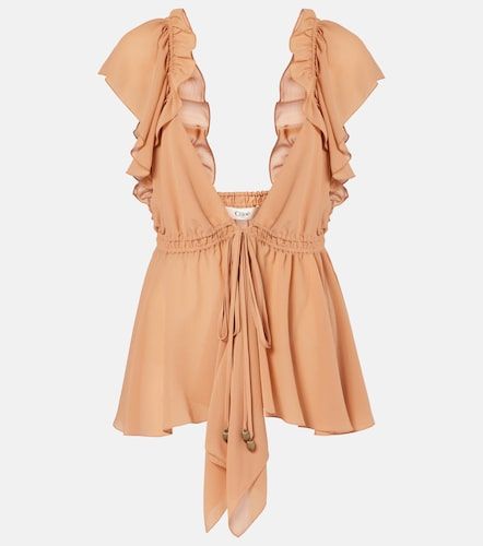 Chloé Top asymétrique en soie - Chloe - Modalova