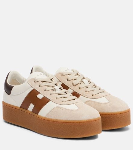 Baskets H681 à plateforme en cuir et daim - Hogan - Modalova
