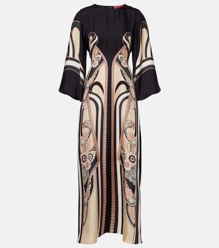 Robe longue en soie imprimée Sorella - La DoubleJ - Modalova