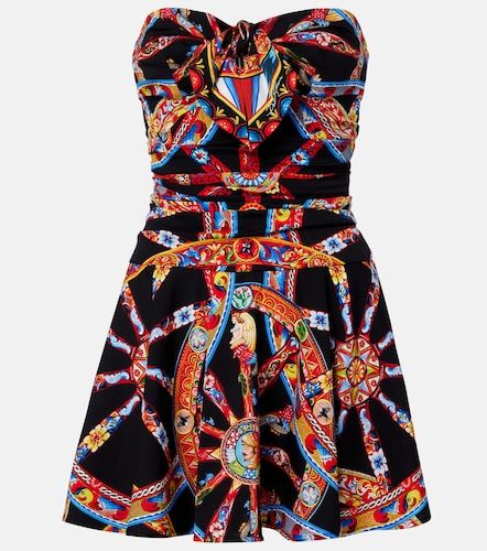 Robe en soie mélangée à imprimé - Dolce&Gabbana - Modalova