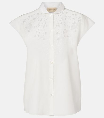 Chemise en popeline avec garniture à dentelle - Valentino - Modalova