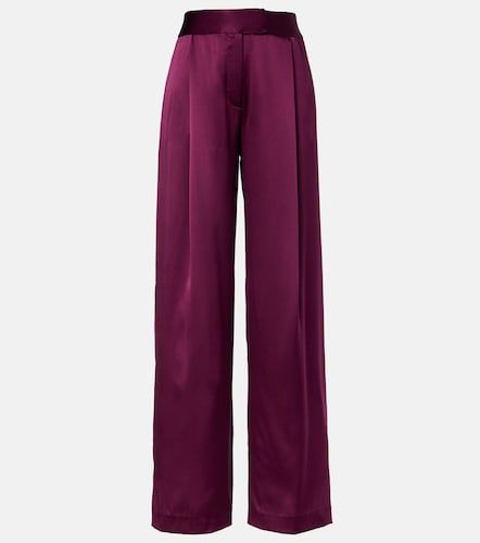 Pantalon ample à taille haute en soie - The Sei - Modalova