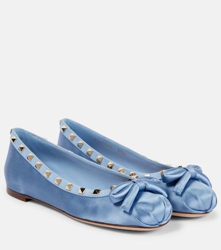 Ballerines Rockstud en satin - Valentino Garavani - Modalova