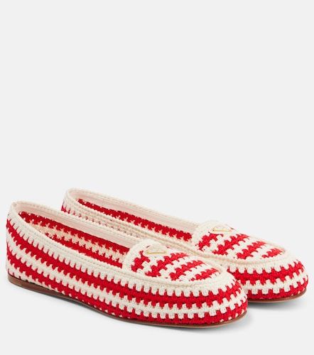 Prada Ballerines rayées en crochet - Prada - Modalova