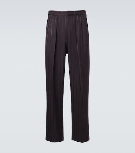 Pantalon droit rayé en jacquard - Tom Ford - Modalova