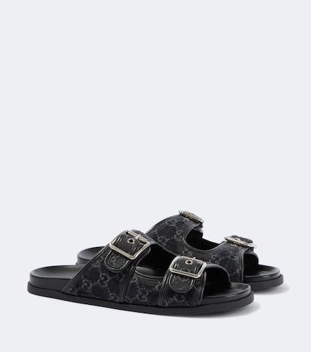 Gucci Mules GG en toile et cuir - Gucci - Modalova